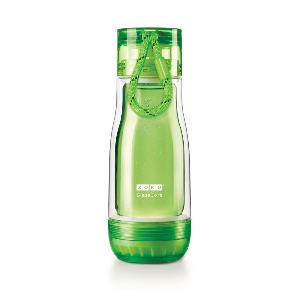 Jähn ZOKU Trinkflasche grün, 350 ml, PETG/Glas