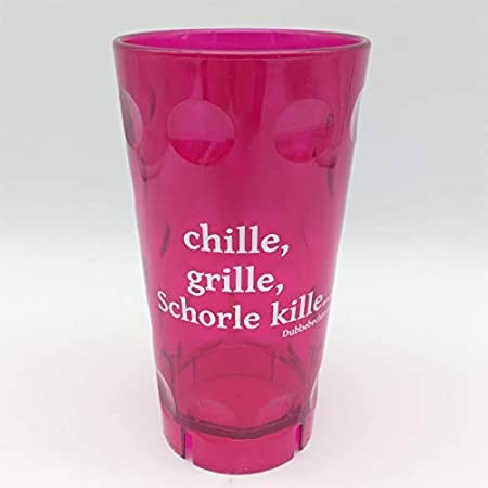 Dubbeglas.de Dubbeglas.de Dubbebecher pink "chille..." 0,5l Polycarbonat